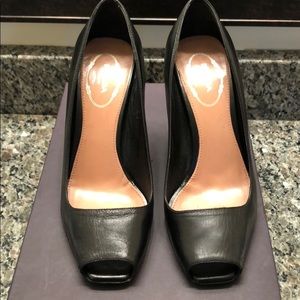 Prada open toe pumps